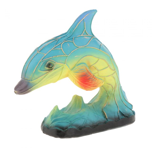 Lámpara de mesa con forma de animal, luz de noche, lámpara de noche, luz de lectura, lámpara de escritorio, resina teñida Delfín