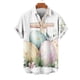 thumbnail image 4 of Blusa y camisa de manga corta con cuello vuelto para hombre, blusa informal de moda con cuello vuelto, blusa estampada de manga corta con botones, blusa de poliéster para hombre, 4 of 5