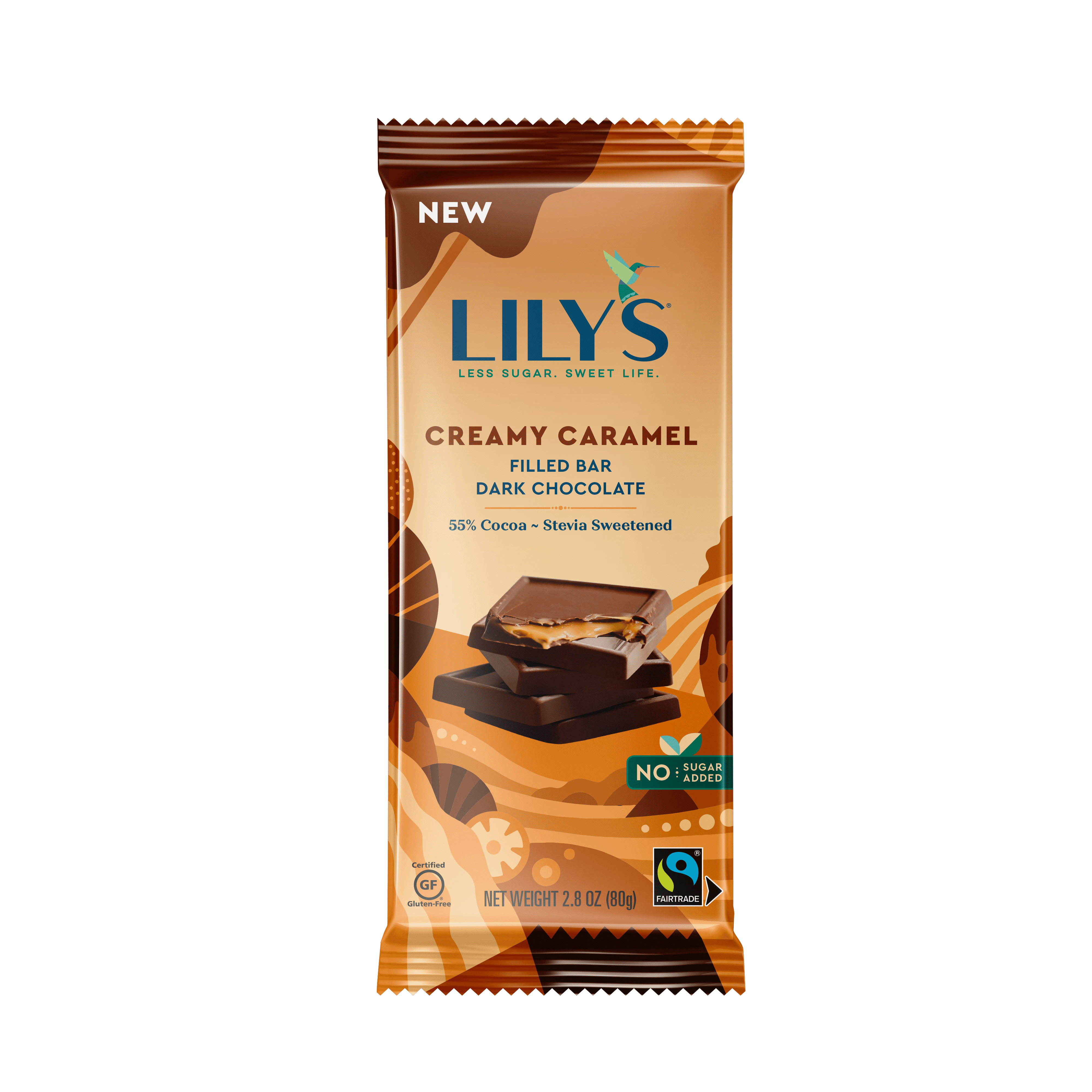 Lily's Creamy Caramel Filled Dark Chocolate Bar, 2.8 oz