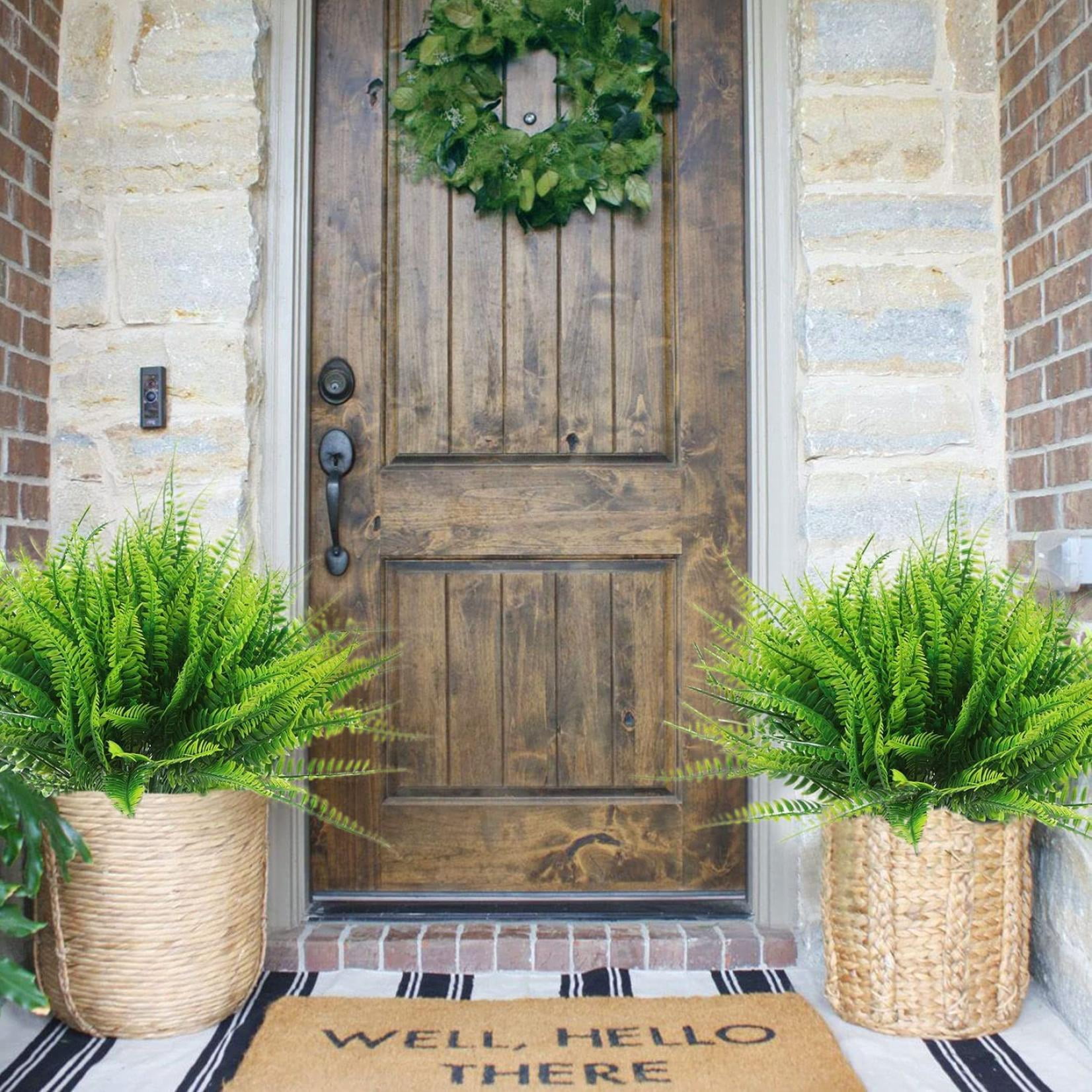 Artificial Boston Ferns for Outdoors - UV Resistant Lifelike Artificial Boston Fern, Faux Ferns Fake Ferns Artificial Plants, Boston Ferns Artificial Plants