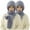 A_ Gray, variant on 2 Pack Integrated Ear Protection Windproof Cap Scarf, 2026 New Winter Warm Knitted Hat Scarf Hooded Scarfs for Women Cold Winter Gray