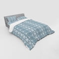 thumbnail image 3 of Ambesonne Moroccan Bedding Set 3 Pcs, Geometric Border Dots, Twin, White Pale Blue and Grey, 3 of 3