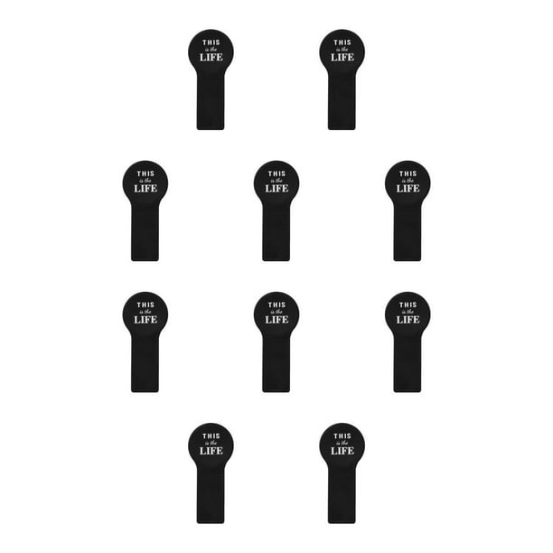 Inteprter Elevador de asiento de inodoro, tapa de inodoro, cubierta de manija de elevación, soporte de elevación, decoración de viaje palabras negras 10piezas