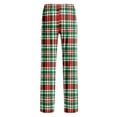 thumbnail image 6 of Dwelliawo Cute Pajama Pants 2025 Lounge Plus Size Plaid Plaid Pj Pants Soft Comfy Matching Pajamas Christmas Drawstring Bottoms Mint Green 2XL, 6 of 6