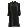 thumbnail image 5 of Time and Tru Women’s Velvet Dress with 3/4-Length Sleeve, 5 of 5