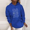 thumbnail image 3 of Vedolay Womens T Shirts Women's Zip Up Hoodies Oversized Sweatshirt Cute Fall Casual Clothing with Pockets,Blue XXL, 3 of 4