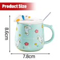 thumbnail image 4 of Taza de cerámica linda del pato lindo de la historieta, taza de café del desayuno del hogar de la taza del regalo 350ml, 4 of 5