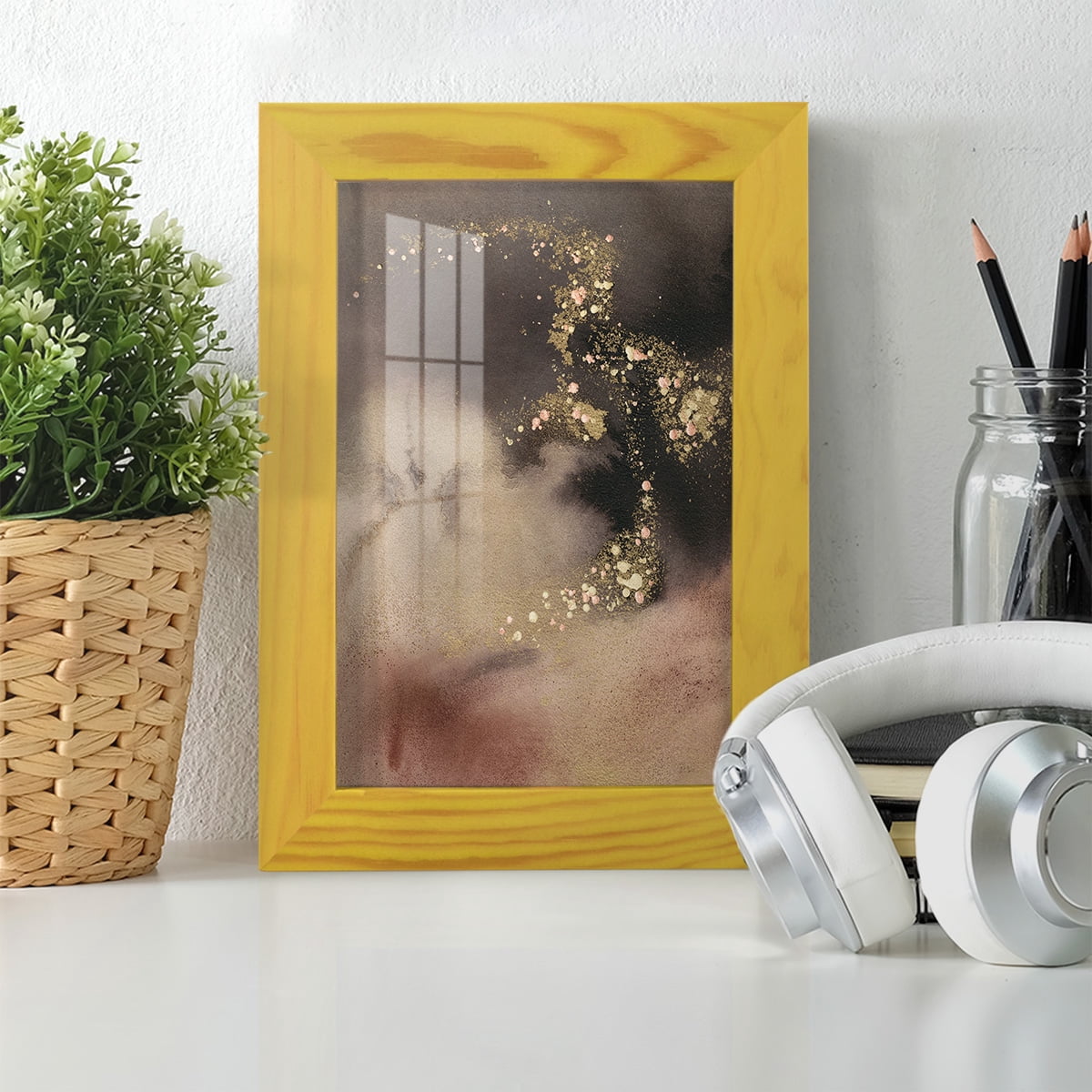 UA UK Mountain Seasons II - Framed Print w/glass - Sunflower Yellow