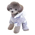 thumbnail image 1 of Suéter cálido de invierno para perro, cachorro, sudadera con capucha, ropa de franela para clima frío, trajes, mono lindo para gato, abrigo (gris), 1 of 6