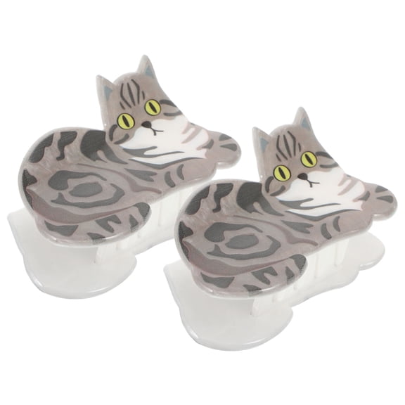 KAKOWELY Cute Cat Hair Claw Clips 2Pcs Multi-Color Small Animal Shape for Women and Girls Hair Accessories