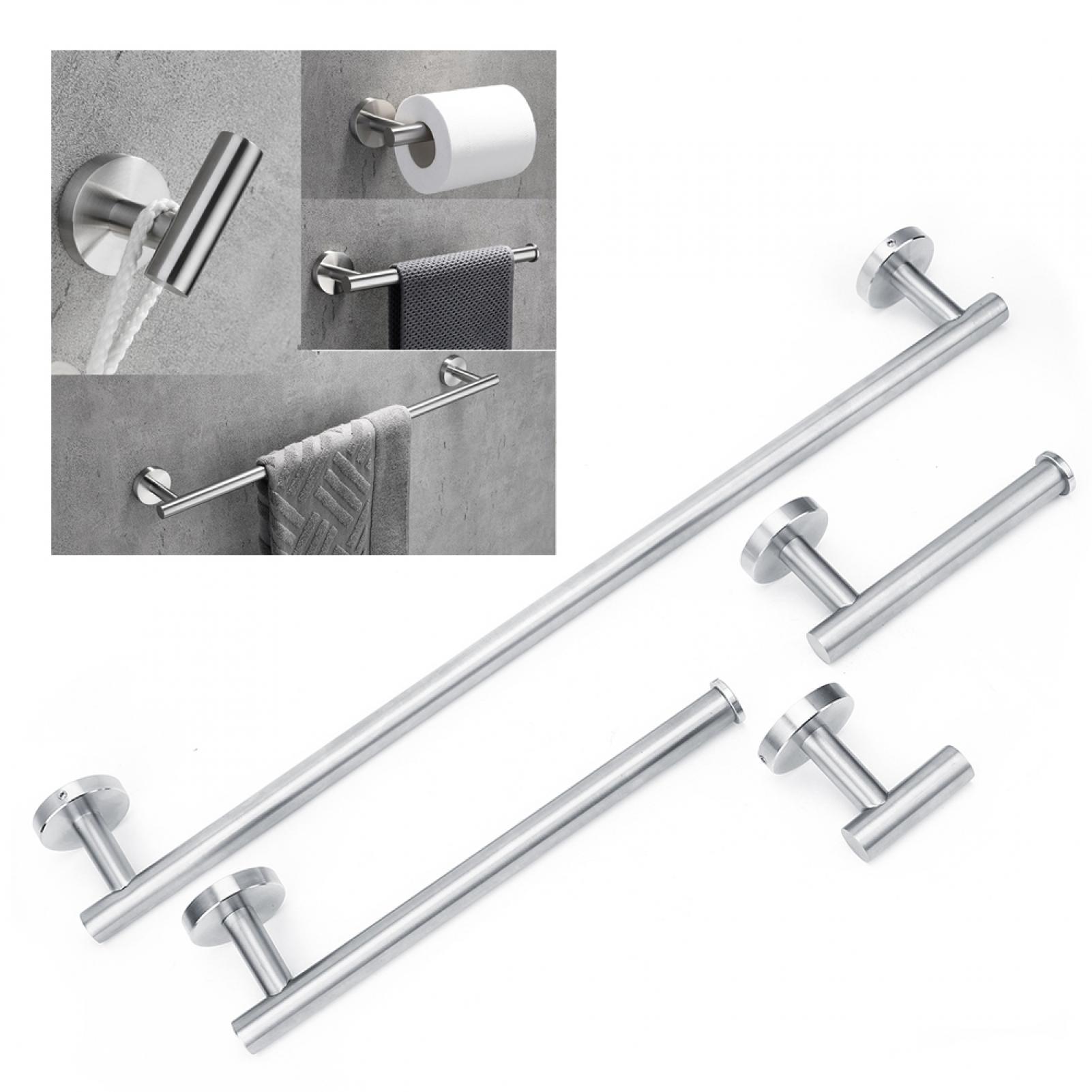Details about / Toilet Paper Holder Towel Rack Black Stainless Steel For Bathroom Accessories