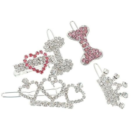 unbranded 5 Pcs Tiara for Dogs Dog Crown Pet Headgear Pet Hair Jewelry Child Silver