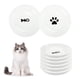 thumbnail image 1 of Tazón de Comida para Gatos de Bargains Únicos, Diseño de Cerámica Poco Profundo y Ancho, Tazones para Gatos, Platos para Comida y Agua para Gatos de Interior, Blanco y Negro, 1 of 7