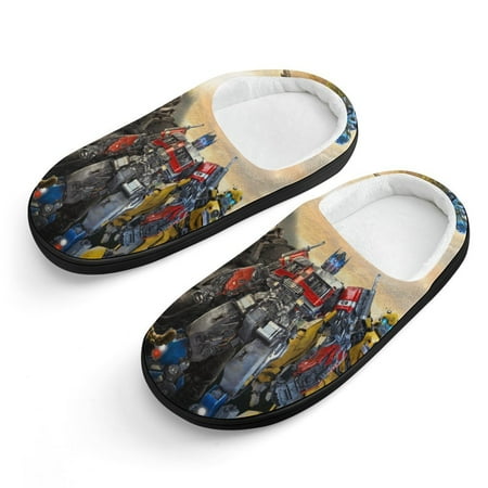 

Transformers Slippers for Kids Cute Soft Plush Anti-slip Fluffy Fuzzy House Slippers Warm Soft Plush Non-Slip Indoor Outdoor Slip-on Shoes for Boys Girls