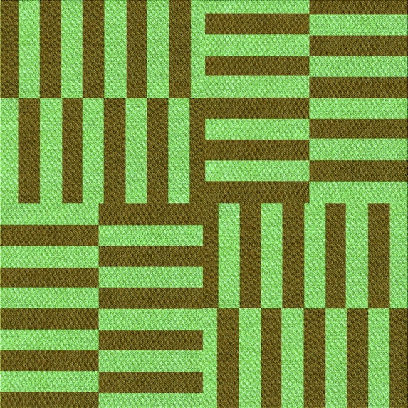 Ahgly Company Machine Washable Indoor Square Transitional Dark Bronze Brown Area Rugs, 4' Square