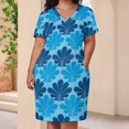 thumbnail image 3 of Blue Shell Pattern Seamless Design Summer Dresses for Women Beach Boho, 3 of 5