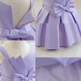 thumbnail image 5 of SERTG Little Girls' Party Dress Sheer Paneled Skirt with Back Zipper Sleeveless Round Neck Princesse Outfit for 6 Months-4 Years(Purple,4 Years), 5 of 6