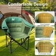 thumbnail image 4 of Slsy Oversized Padded Camping Chair with Armrests, Folding Camp Chairs for Adults, Heavy Duty Folding Chairs Moon Chair Lawn Chairs for Outdoor Sports, Camping, Patio, Picnics, 4 of 9