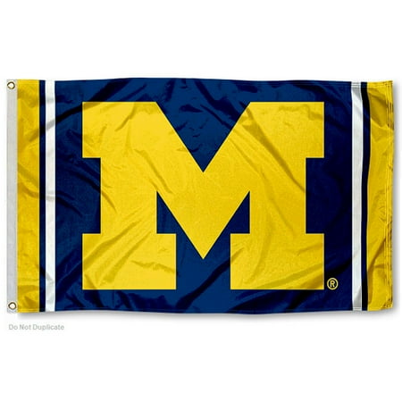 University of Michigan Wolverines Jersey Stripes Flag
