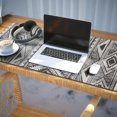thumbnail image 3 of Long Mouse Pads for Desk,White Geometric Diamond Striped Pattern Desk Mats on Top Of Desks, Desk Mouse Pad Extra Large with 3mm Non-Slip Base and Stitched Edge for Gaming,Office,Work,Home 35.4"x15.7", 3 of 6