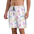 thumbnail image 2 of Sikiie Easter Colorful Rabbit Print Men's Beach Shorts, High Elastic Quick-drying Shorts - with Drawstring and Slip Pockets, Suitable for Beach, Sports, Vacation-3X-Large, 2 of 6