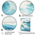 thumbnail image 3 of Designart "Contemporary Collage Of Coastal Scenery" Coastal Ocean Floater Framed Canvas Art Print, 3 of 5
