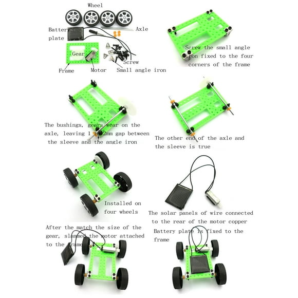 Jeux de Jouets pour Enfants, Décorations de Noël, Jouets pour Bébés en Solde, Jouets Originaux pour Filles Garçons, Cadeaux de Noël pour Enfants, 1 Ensemble Mini Jouet Solaire Kit Voiture DIY Gadget Éducatif pour Enfants Passe-Temps Drôle