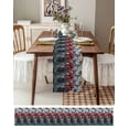 thumbnail image 6 of 4 of July Burlap Cotton Table Runner 13x60 Inches Long, Independence Day Flowers Retro Pastoral Painting Farmhouse Table Runners, Outdoor Dining Tablecloths Decor for Baby Shower/Party/Wedding, 6 of 6