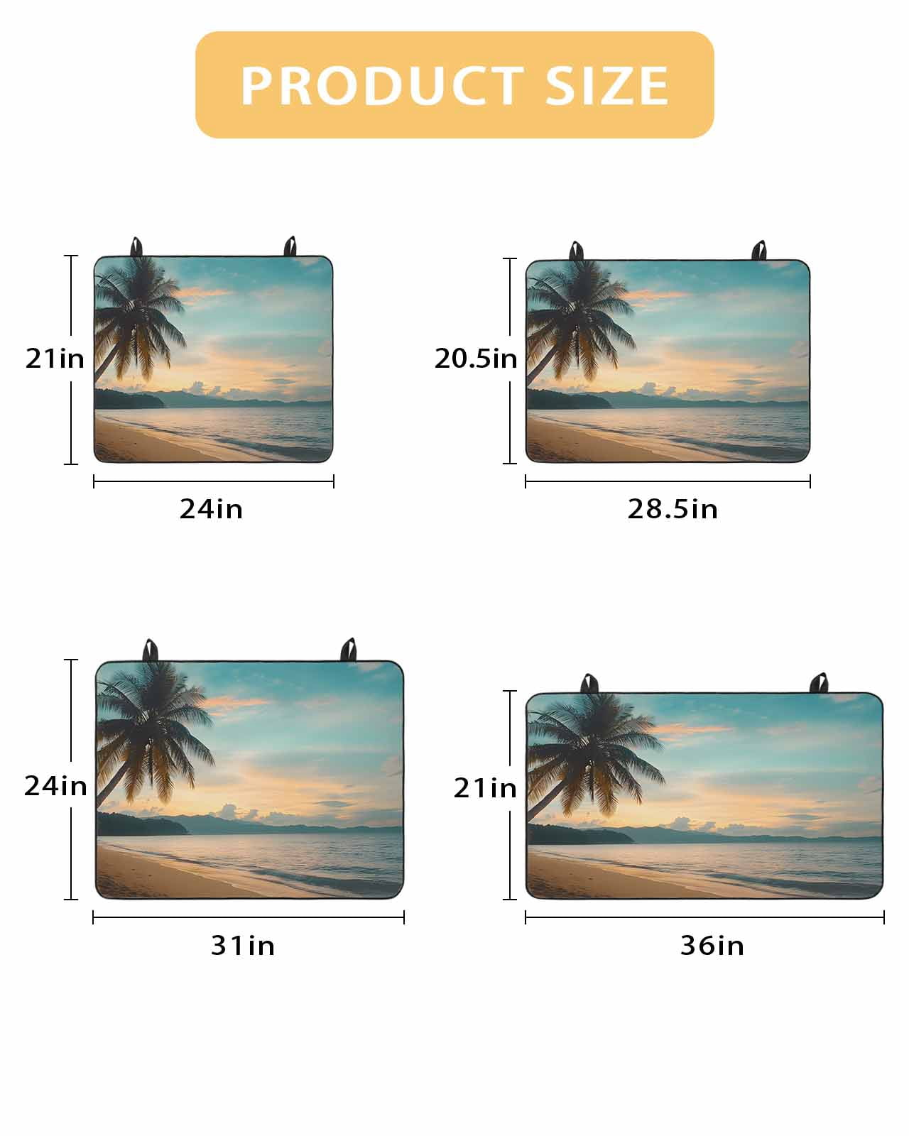 nqOlkjepod Large Induction Cooktop Protector Mat 24"x21", Tropical Palm Stove Top Covers for Electric Stove, Coastal Sunset Tree Branch Ocean Stove Burner Cover Mats, Glass Top Stove Cover