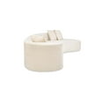 thumbnail image 3 of Jennifer Taylor Home Mallory 134.5" Sofa-in-a-Box RAF Curved Sectional Sofa, Porcelain Light Beige Chenille, 3 of 9