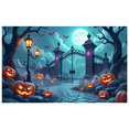 thumbnail image 1 of Halloween Theme Decorative Banner Spooky Atmosphere Jack o Lanterns Gate Design for Outdoor Decorating Holiday Party Night, 1 of 5