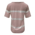 thumbnail image 4 of Pompotops Mode Femme Décontracté Ample Imprimé Col en V T-Shirt Blouse, 4 of 5