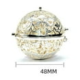 thumbnail image 2 of CRAFTHROU Ensemble de 2 Pendentifs Ronds Ajourés Cuivre Argent Pendentif Parfum pour Femmes Occasions Spéciales, 2 of 8
