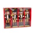 thumbnail image 2 of 4Pcs Nutcracker Soldier Figurine Puppet Cartoon Photo Props Pendant Statue, Doll Ornament Sculptures for Tables Wedding Car Party Home Black and gold, 2 of 9