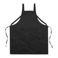 thumbnail image 3 of Unique Bargains H Style Apron Kitchen Cooking Aprons Long Artist Painting Apron with 2 Pockets Black, 3 of 5
