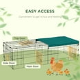 thumbnail image 4 of PawHut 73" Small Animal Playpen with Roof for Rabbits, Chicken, Chinchillas, 4 of 9