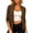 Brown, variant on BXJX Womens Knit Cotton Cardigans, Long Sleeve Casual Soft Open Front Fall Outerwear Beige Size S-3XL
