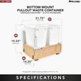 thumbnail image 3 of Rev-A-Shelf 4WC-18DM2 Double 35 Quart Maple Bottom Pullout Waste Container, 3 of 8