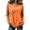 Orange, variant on Wenini Women's Loose Long Sleeve Casual Top Solid Color Crew Neck Top Daily Lounging Outfit