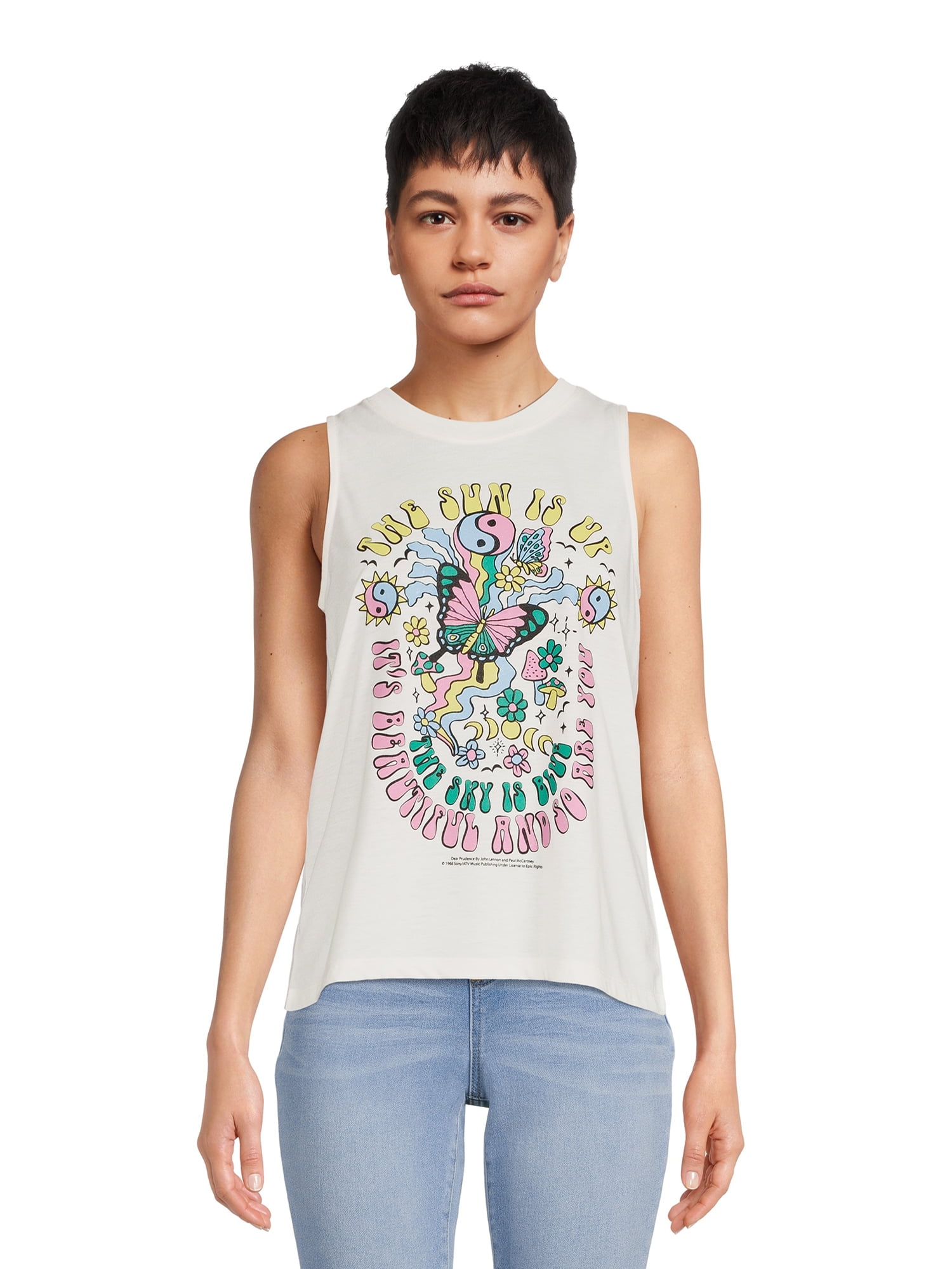 License the Beatles Women's Sleeveless Graphic TShirt