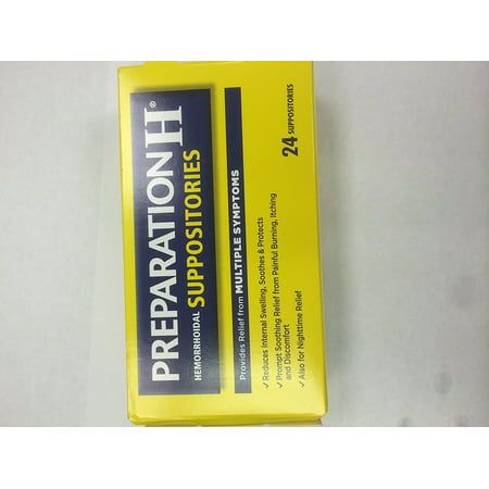 PREPARATION H SUPPOSITORIES 24 (Best Prescription Hemorrhoid Suppositories)
