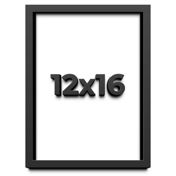 12x16 Shadow Box Frame Black | 1 inches Deep Real Wood Contemporary Shadowbox Display Frame | UV
