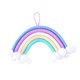 thumbnail image 1 of Tapiz de macramé arcoíris tejido con cordón de algodón para colgar en la pared, decoración artística para habitación infantil F, 1 of 9