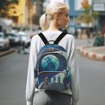 thumbnail image 7 of FORMRS Mini Backpack Purse for Women Quilted Travel Daypack Casual Shoulder Bag, Blue Planet, 7 of 7