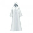 thumbnail image 4 of Capa con capucha para Halloween, capa de cosplay, disfraz de bruja de cuerpo entero, capa larga con capucha Blanco XL, 4 of 9