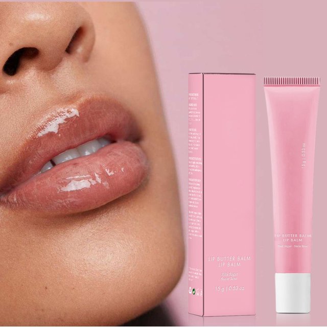 Autorización Bálsamo labial con brillo de labios, hidratante, nutritivo, ligero, no pegajoso, reduce las líneas de los labios y la piel muerta, 15 g