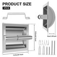 thumbnail image 2 of Dznils Stainless Steel Recessed Toilet Paper Holder Wall Mounted, Silver, 2 of 12