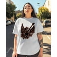 thumbnail image 3 of Women's Graphic T-Shirt White 2XL Women's Tops ROCK Crew Neck Short Sleeve Shirts for Women, 3 of 3