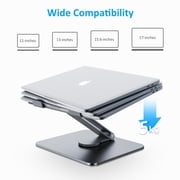 Laptop Stand for Desk Adjustable Portable Stable Laptop Holde Notebook Compatible with MacBook Air/Pro,for Dell, for HP, for ASUS Vertical Stand, Laptops from 10-17in,Silver