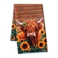 thumbnail image 2 of JilgTeok Highland Cow & Sunflower Towel Easter Polyester Cotton Platter Towel Kitchen Rag Easter Towel for Retro Bathroom Spa Hotel Decor Gifts, 2 of 6